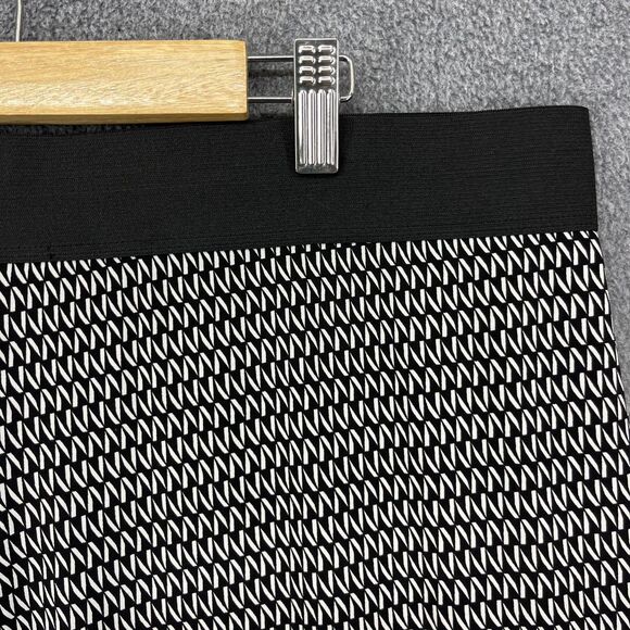 Alfani Pants Womens 2X Plus Black White Chain Print Wide Leg Pull On Made in USA - Picture 14 of 16